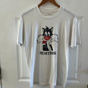 Vintage Single Stitch Sylvester Memphis On TedMan Label Tee Shirt Sz Lr
